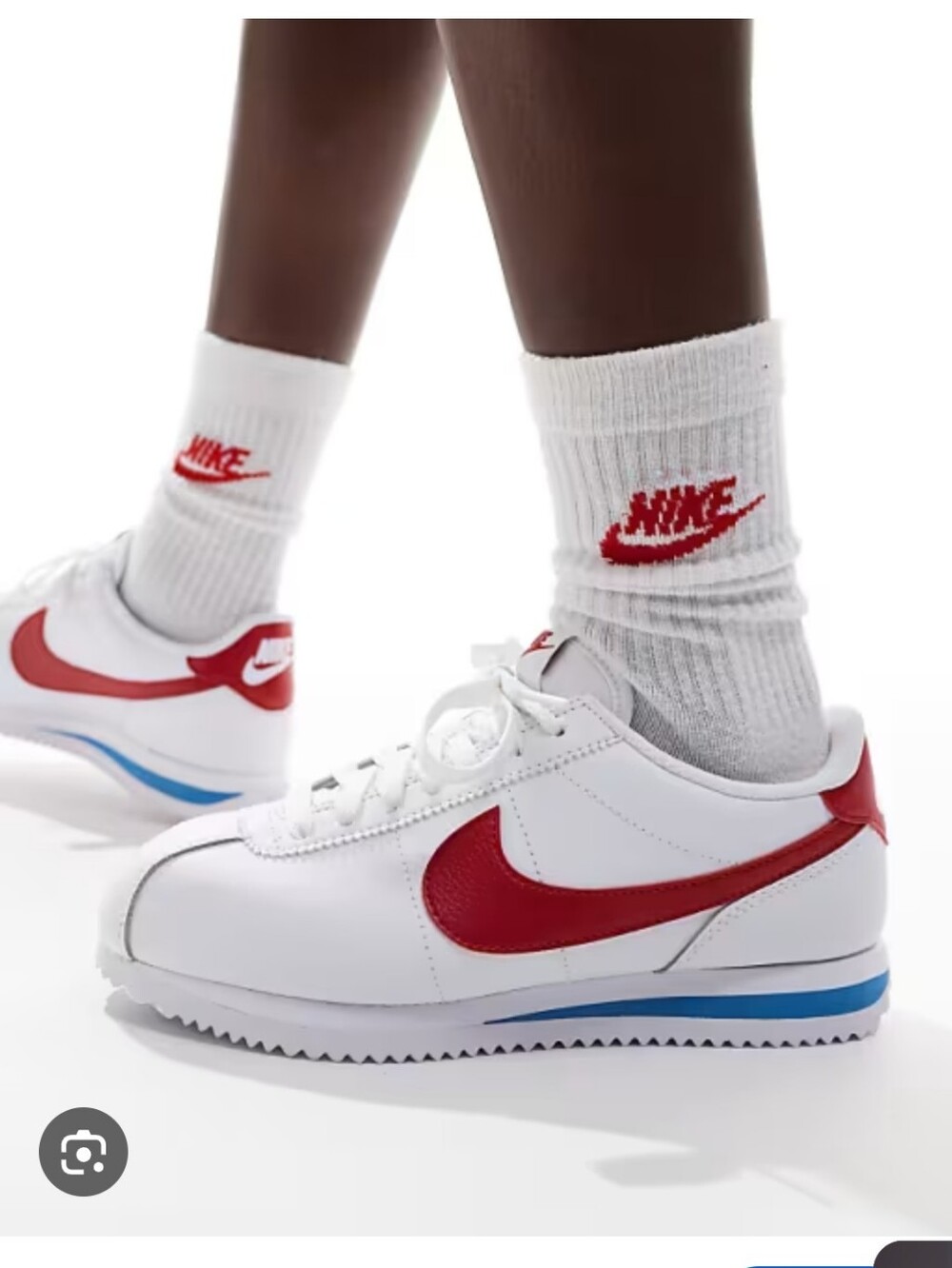 Nike Cortez Sneakers - White & Red Women's 6.5